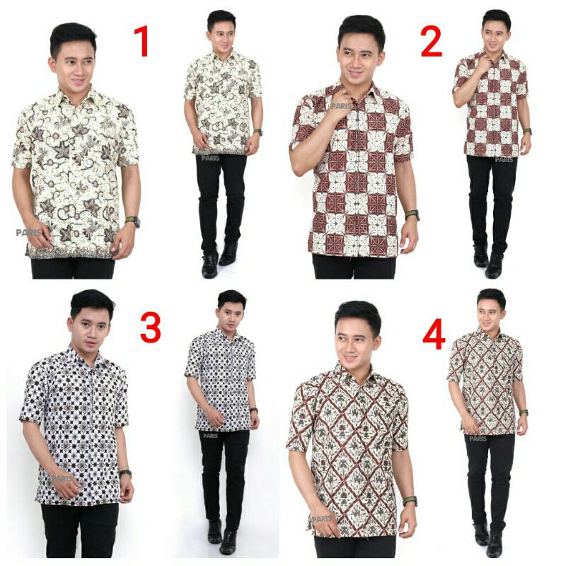 Baju Batik Pria Lengan Pendek Unggul Jaya