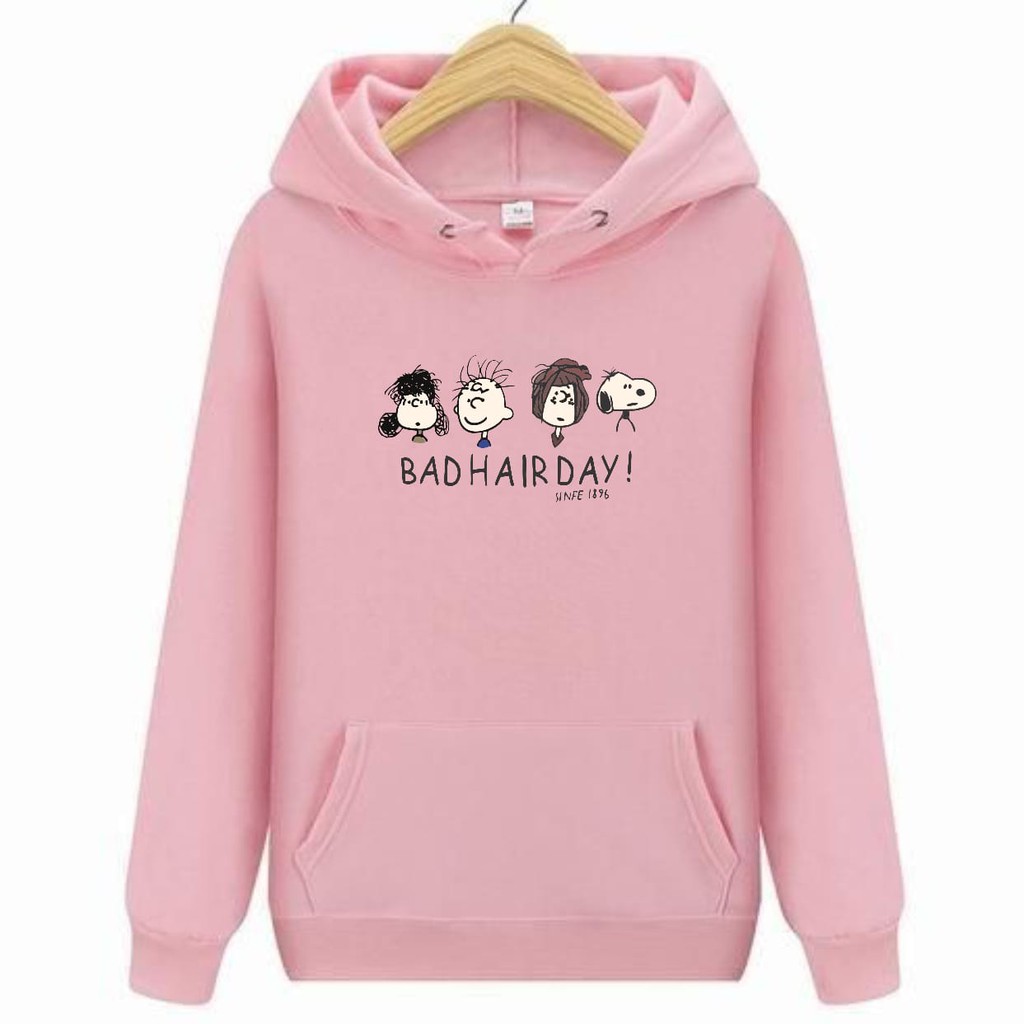 HOODIE WANITA BAD HAIR - ATASAN LEMBUT TEBAL PREMIUM