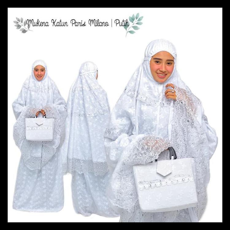 MUKENA KATUN PARIS MILANO PUTIH