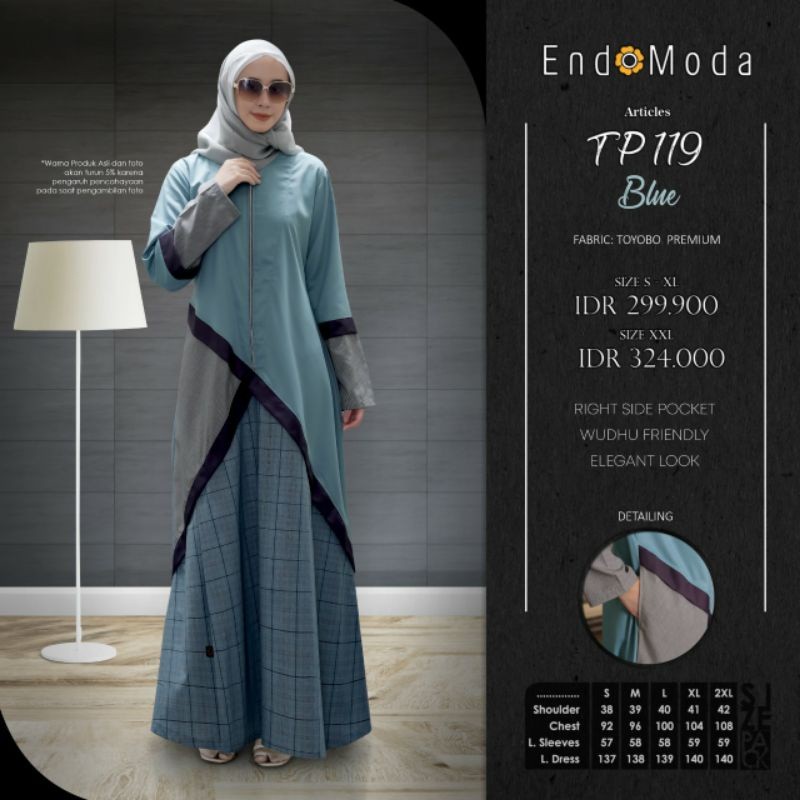 TERBARU GAMIS ENDOMODA TP 119 BLUE DISKON