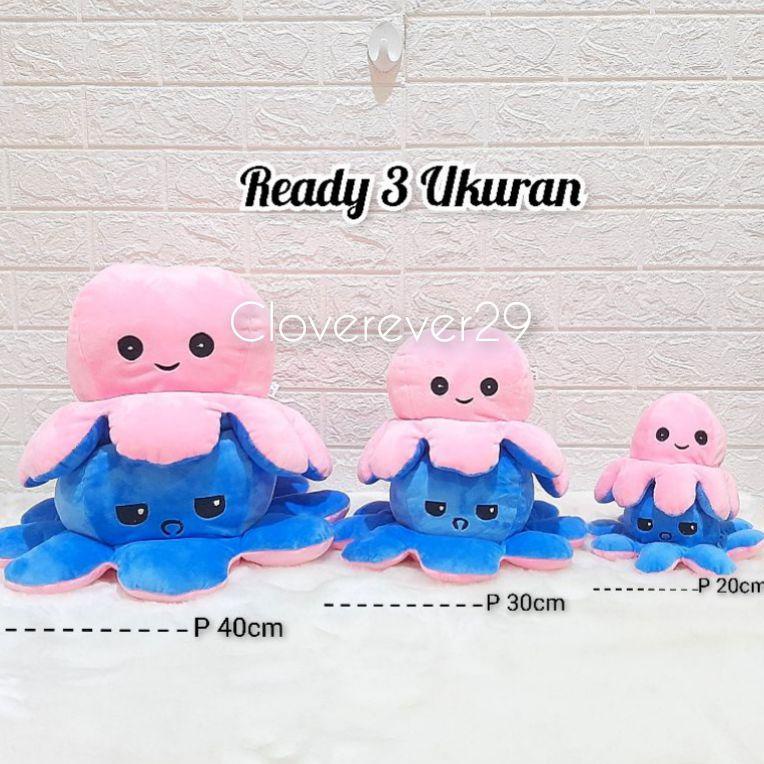 [KODE PRODUK YAZGS8757] Boneka Octopus Reversible/Gurita Bisa Bolak Balik 20cm 30cm 40cm