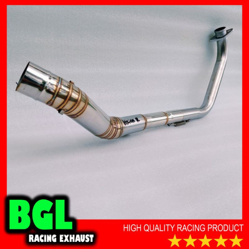 pipa leher knalpot racing Yamaha Vixion R stainles leheran knalpot racing vixion R