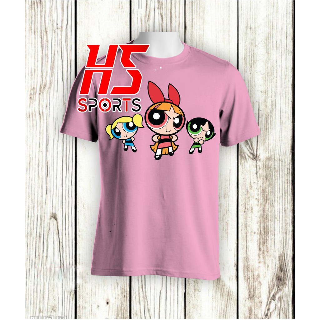 KAOS POWERPUFF GIRL HERO KARTUN KATUN COMBED 30S BAJU ANAK DAN DEWASA