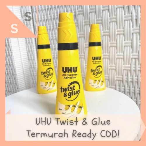 

[simplyshop] ORIGINAL Lem UHU Twist & Glue Transparan Perekat Kertas 90 ml Transparant All Purpose Adhesive Non Toxic Alat Tulis Kantor Prakarya