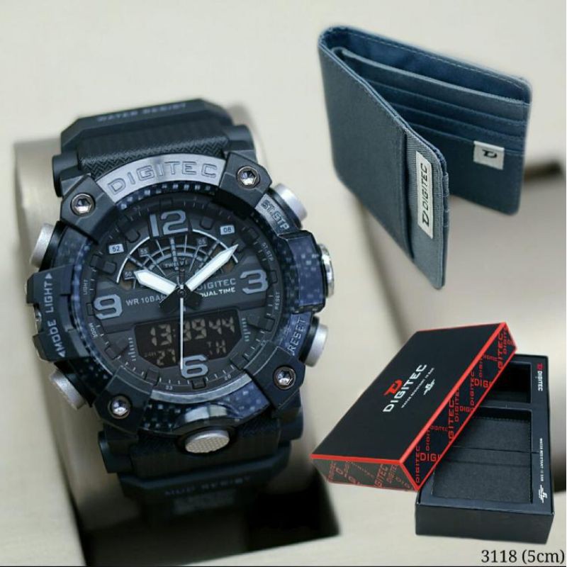 jam tangan DIGITEC DG 3118T bonus dompet digitec