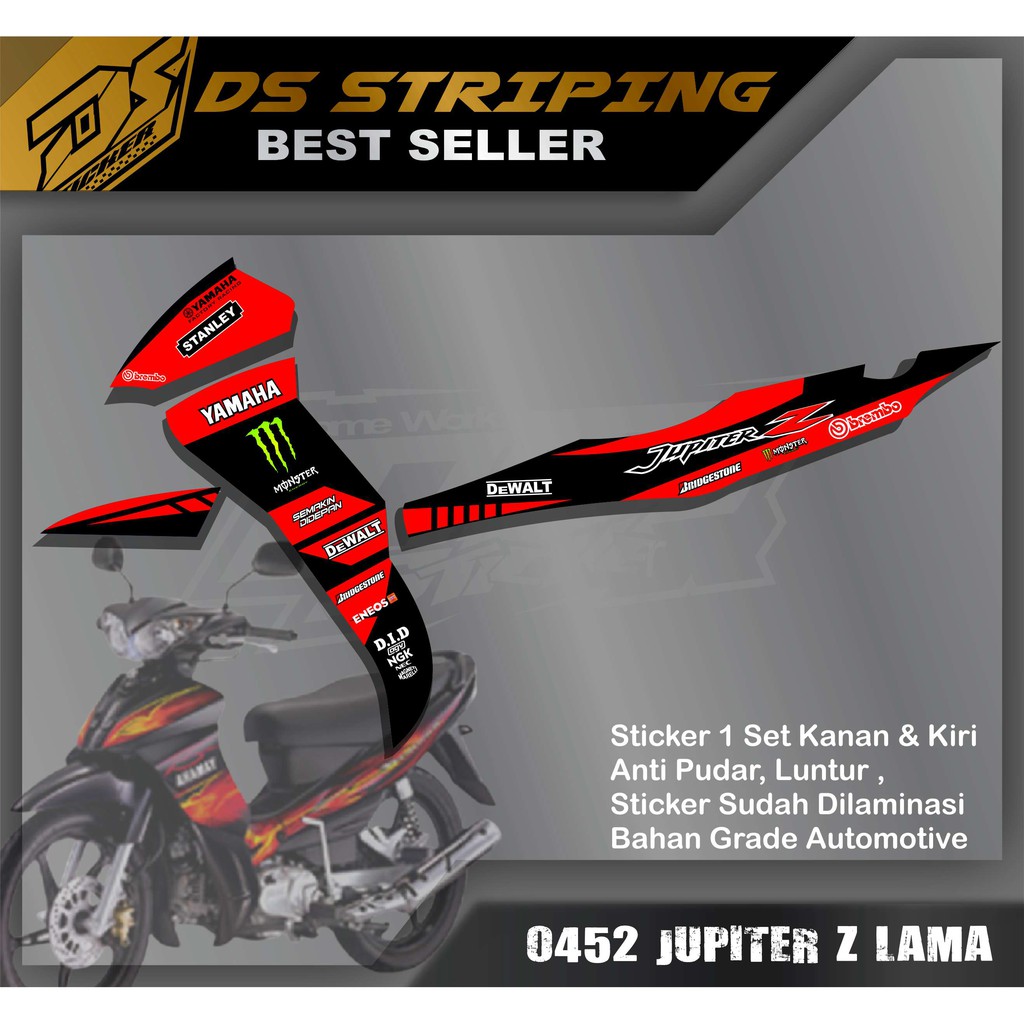 Jual 0452 Stiker Striping Jupiter Z Burhan Beluk Sticker Lis Variasi Indonesia Shopee Indonesia