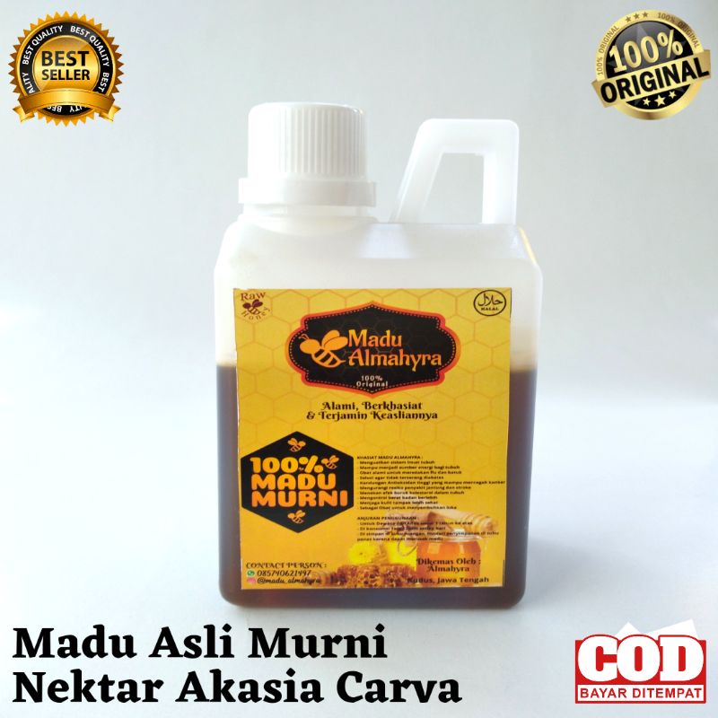 

Madu Asli Akasia jambi 500 gram / Acasia Carva . 100% Murni Pure Raw Honey Almahyra . Tanpa Proses Tanpa Campuran Apapun . Kudus Jawa Barat Timur Tengah .