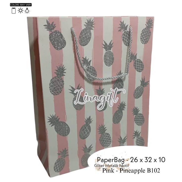 PAPERBAG GLITER MOTIF - VALENTINE / KANTONG KERTAS LOVE / TAS JINJING VALENTIN PINK GOLD SILVER STARS FANCY GOODIEBAG FLAMINGO KADO HAMPERS PARSEL