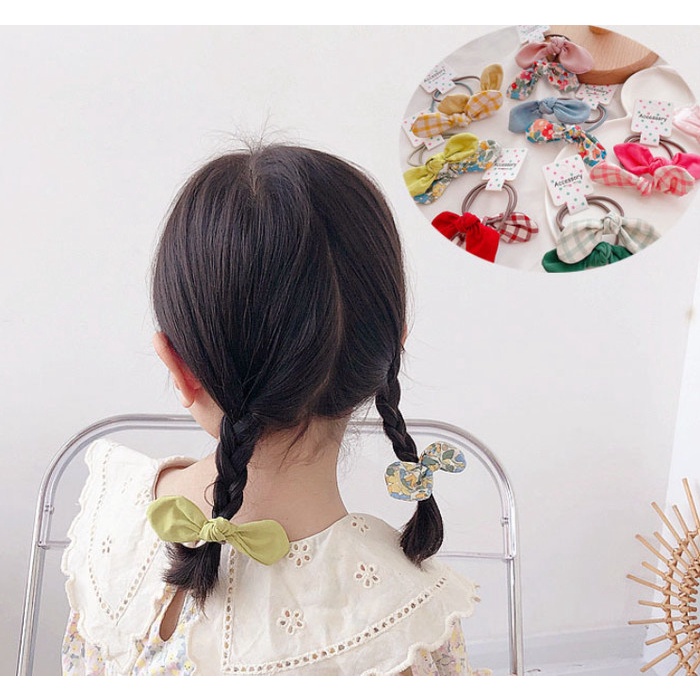 Ikat Rambut Anak 1 Set / Ikat Rambut Korea Motif Pita Eunji