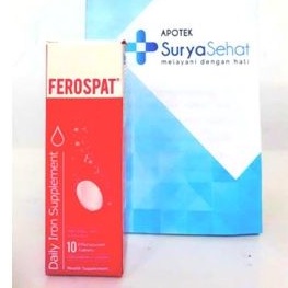 Ferospat Effervescent Tablet Rasa Strawberry isi 10 tablet