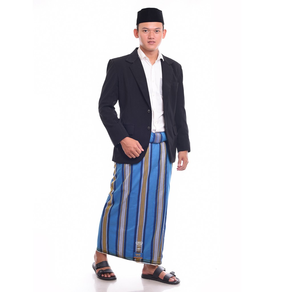 Sarung BHS Gold Classic motif GDE Biru
