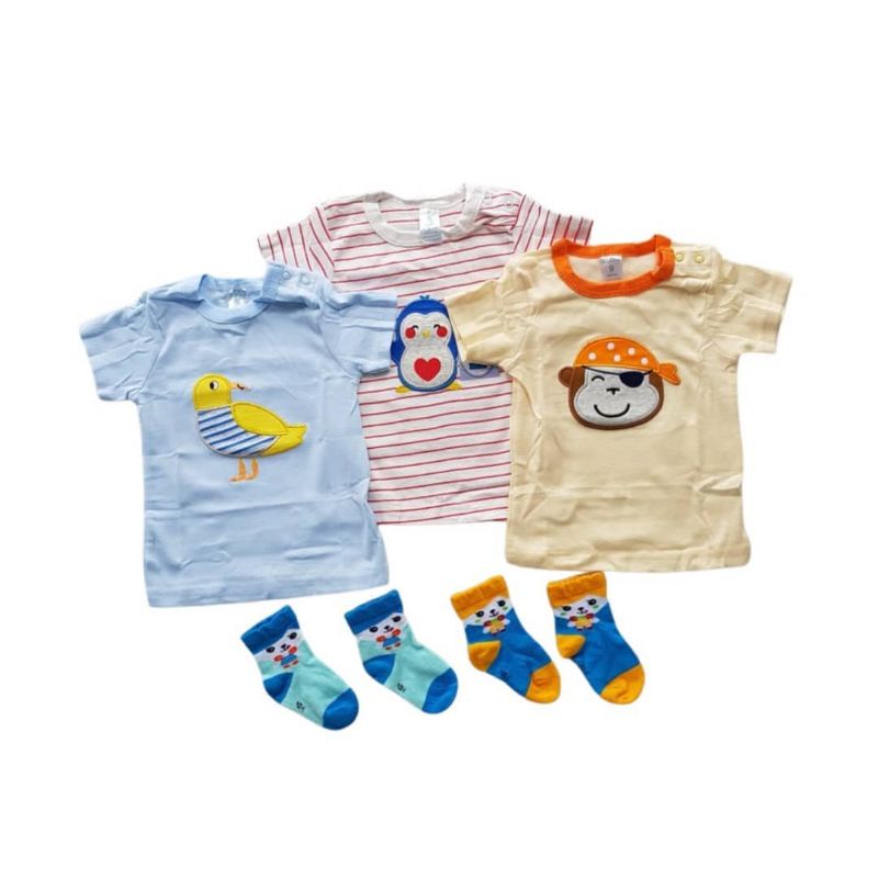 Carter Love Thirt pendek isi 3 + Kaos Kaki Pack