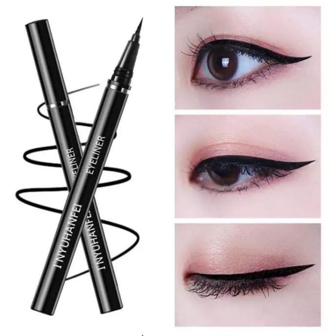 Aiyi Pensil Alis Eyeliner Korea Cair Warna Hitam Anti Air