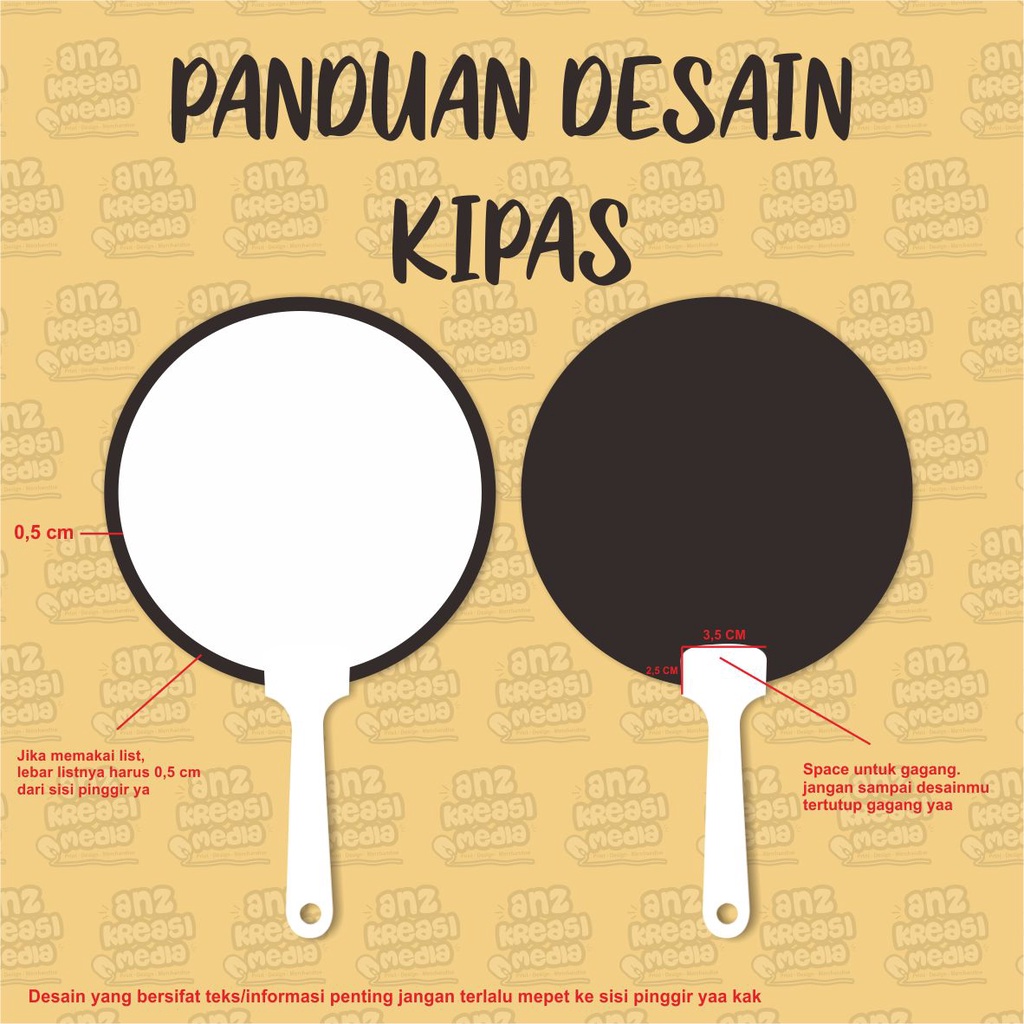 KIPAS / HANDFAN CUSTOM , KIPAS SOUVENIR, KIPAS PROMOSI - BAHAN AC 310 GR + LAMINASI - CETAK 2 SISI