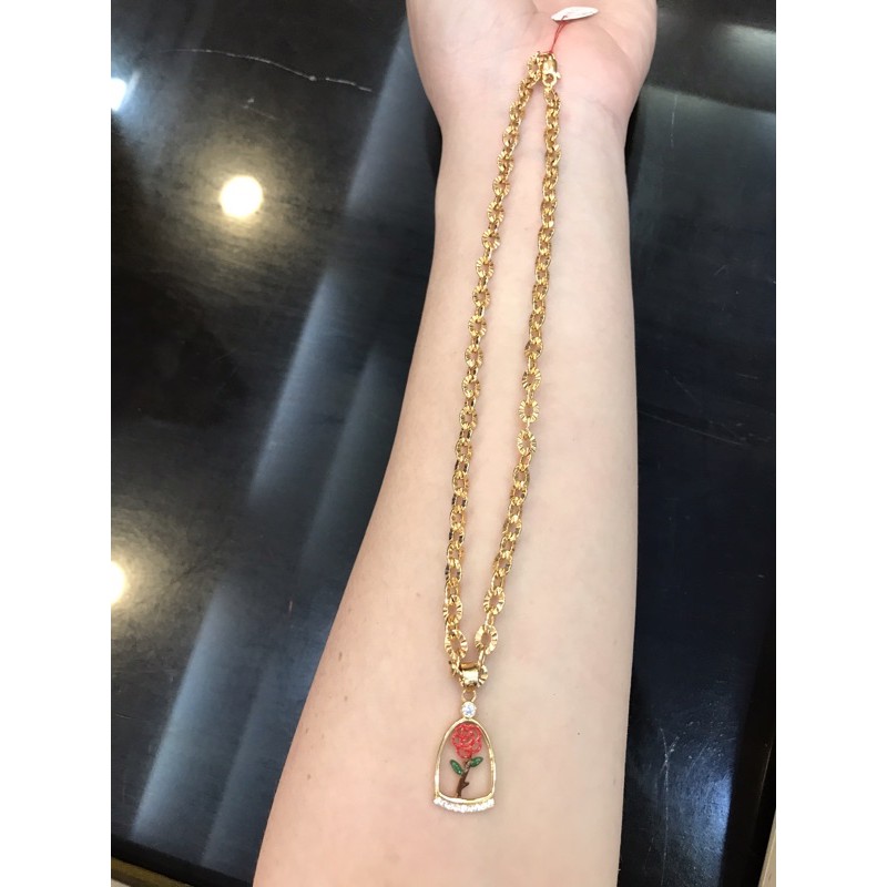 Kalung anak nori + liontin emas kadar 375