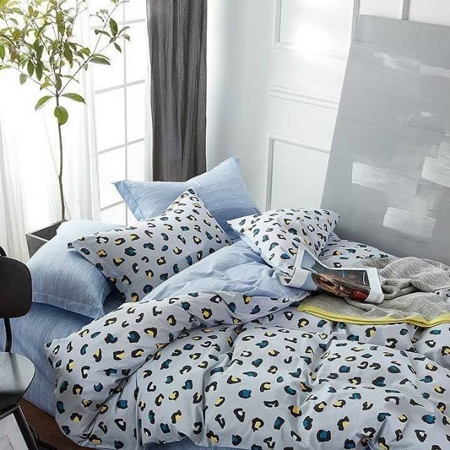 Sprei katun jepang ori motif leopard uk. 200x200 180x200 160x200 120x200 100x200 t. 25