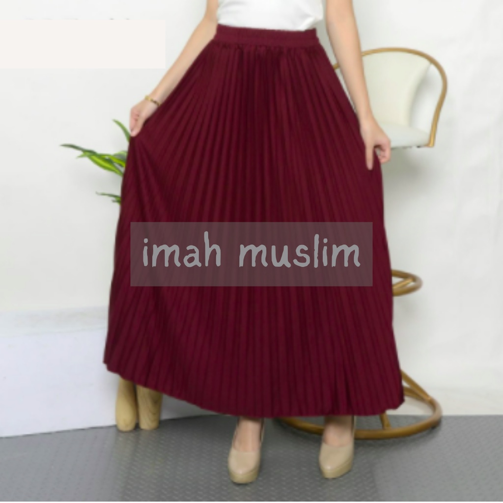 Rok Plisket - Rok Wanita Bahan Premium