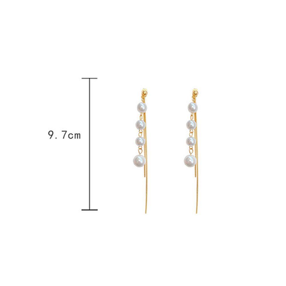 Mxbeauty Anting Tusuk Wanita Mutiara Geometris Manis Untuk Hadiah Gadis Temperamen Drop Earrings