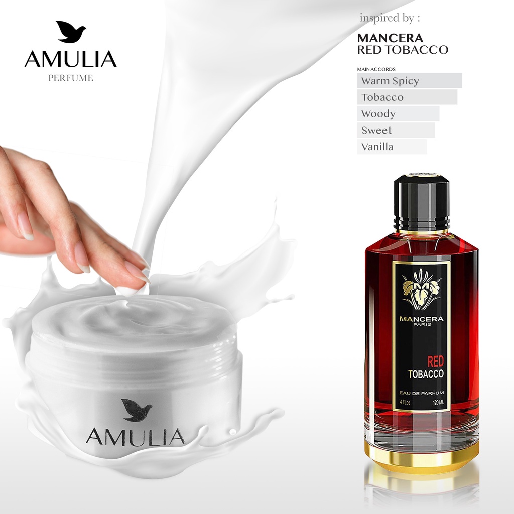 Amulia Body Lotion Aroma Red Tobacco by Cera 50gr / Body Lotion Pria Wanita