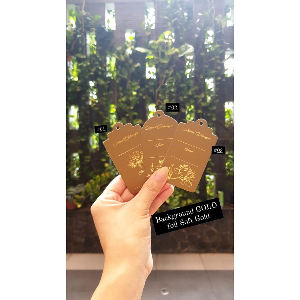 

Hang tag Idul Fitri / Lebaran warna Gold - 01
