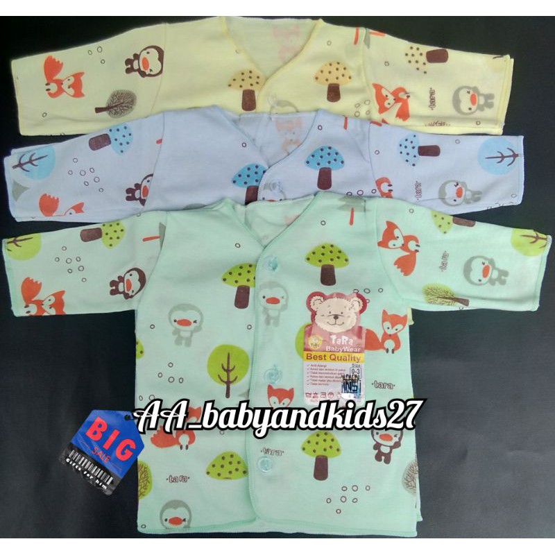 3Pc Baju Bayi Tara Necci Lengan Panjang Warna Ukuran Newborn SNI