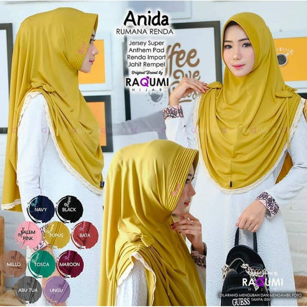 HIJAB INSTANT ANIDA ORI AHFILL farrah ARJUNA hijab