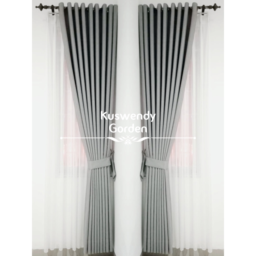 Gorden Blackout Polos 150 x 300 cm Tinggi 3 meter Hordeng Jendela Pintu Tirai Minimalis