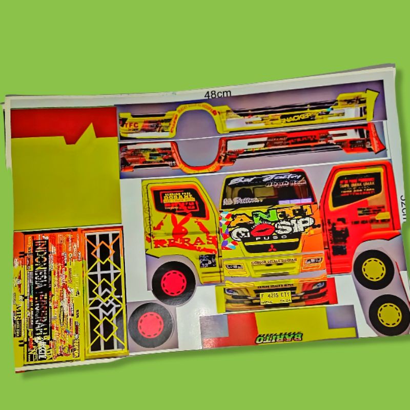 

stiker pola mobilan truk oleng size OPPA MUDA SIZE BESAR
