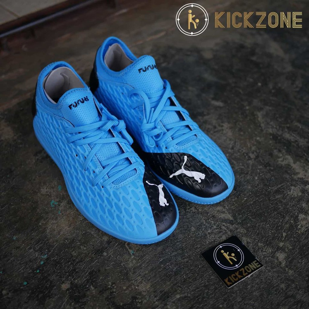  Sepatu Futsal Puma Future  5 4 IT Blue Energy Original 