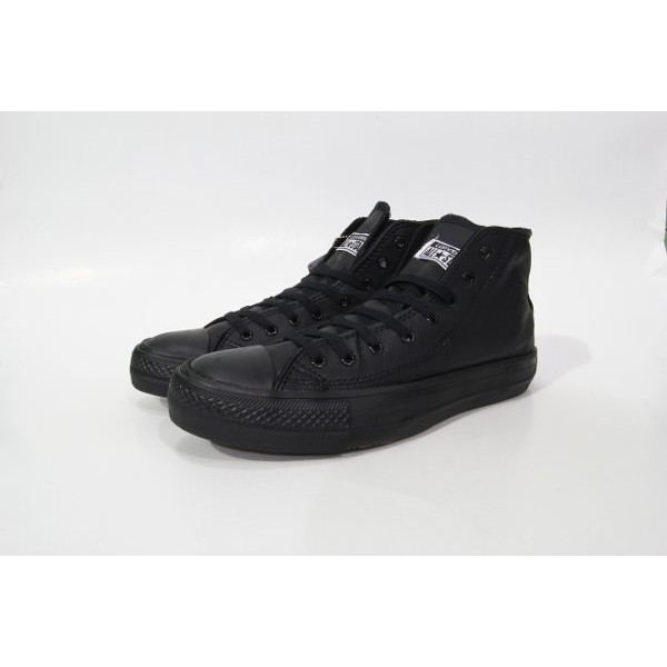Sepatu Converse All Star High Full Black Leather Edition
