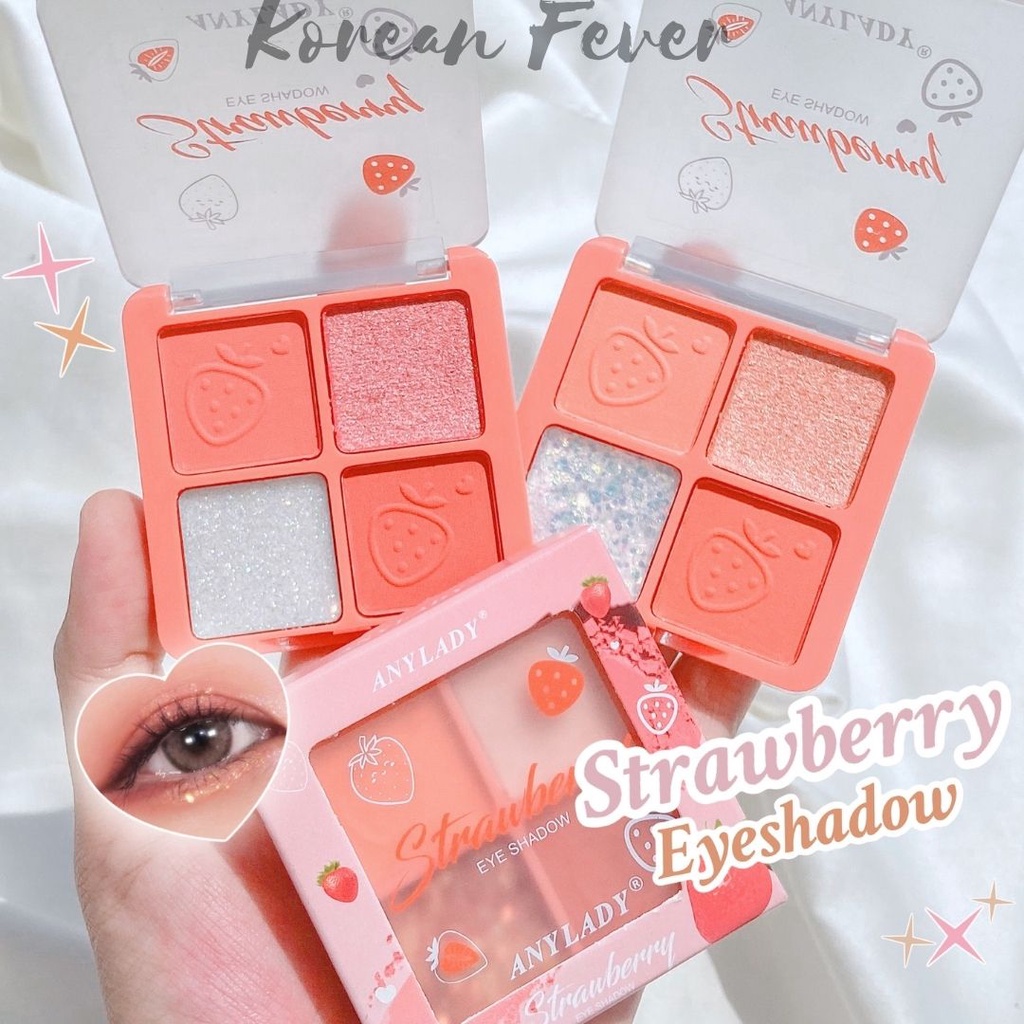 Anylady - STRAWBERRY MINI CUTE / 4 Color Eyeshadow Pinky Peach 880B