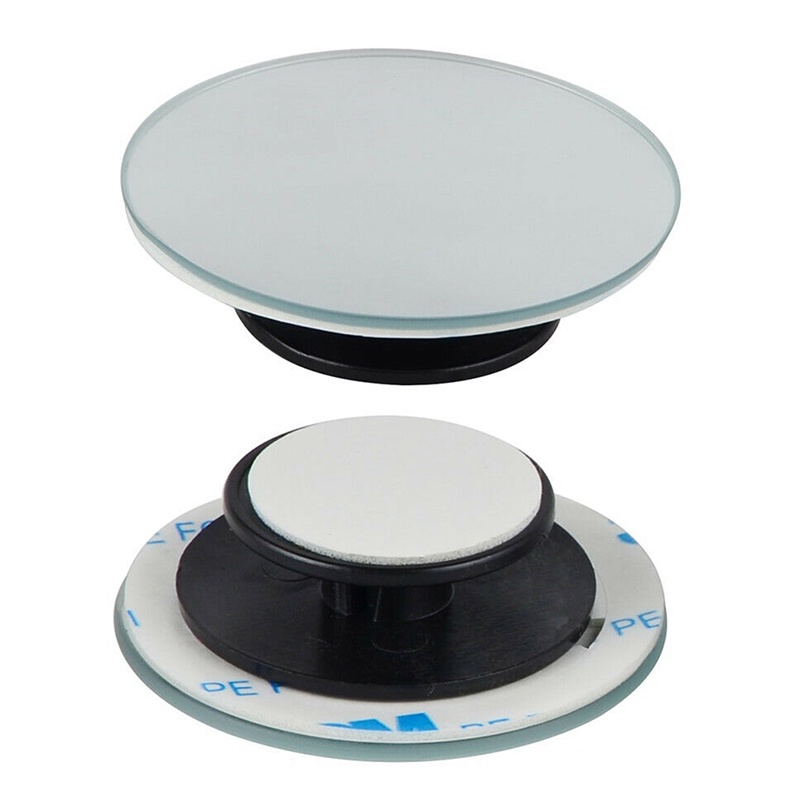 (LUCKID) 2pcs Kaca Cembung Wide angle Untuk Blind Spot Mobil