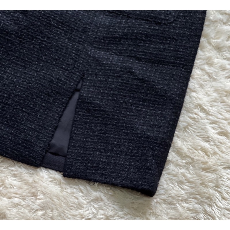 MINI TWEED ROK WANITA IMPORT/ SPLIT SKIRT WOMAN PREMIUM FREE BELT-7