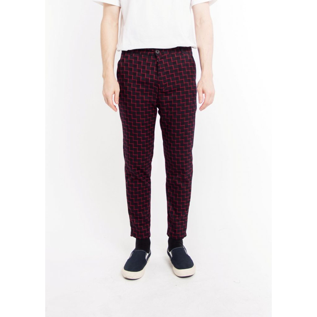 

Erigo Checked Pants Kaido Black-Red