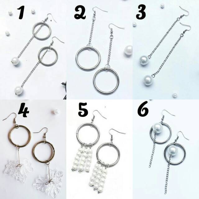 Anting panjang mutiara