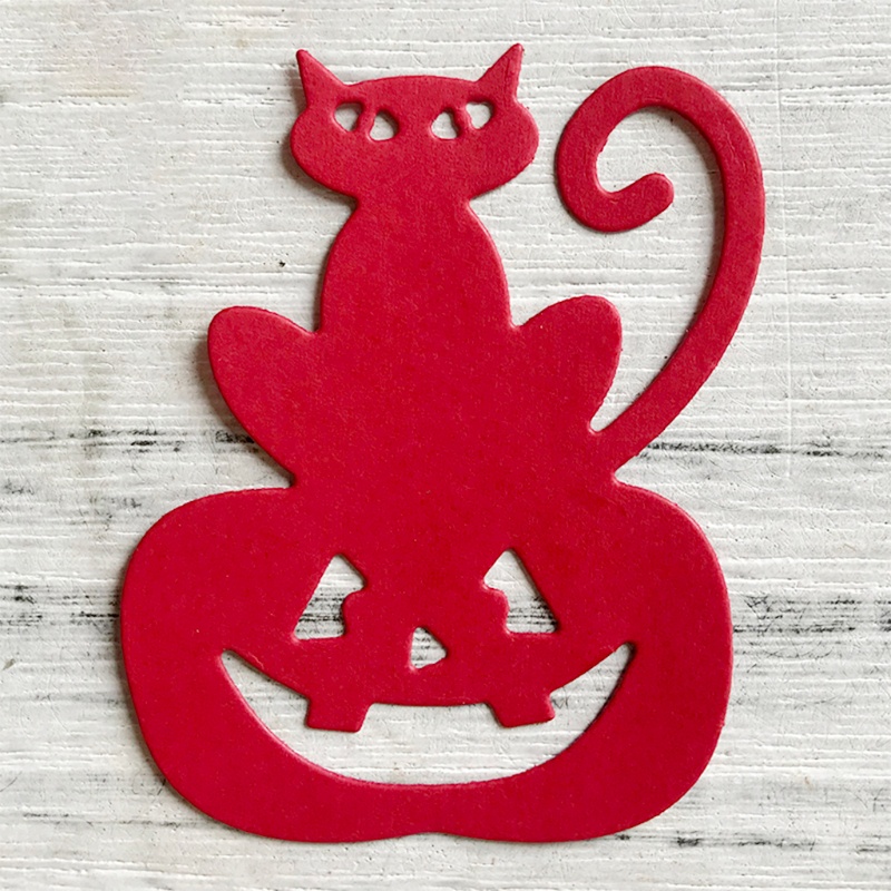 Cetakan Stensil Cutting Dies Motif Labu Halloween Bahan Metal Untuk Scrapbook Craft DIY