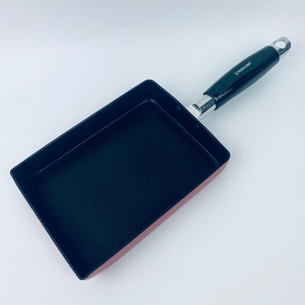 YOSHIKAWA Teflon PERSEGI Penggorengan 13 x 18 CM