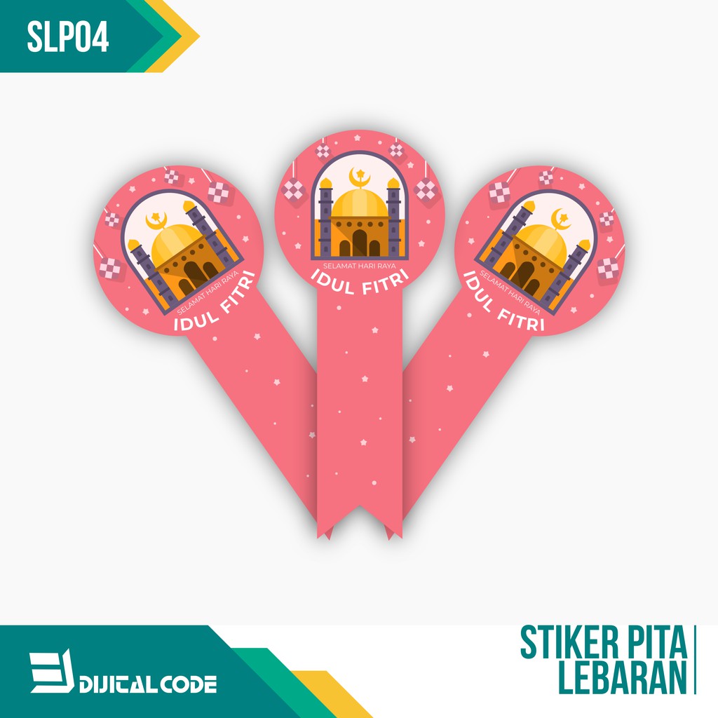 

SLP04 Stiker Label Parcel Toples Kue Lebaran Idul Fitri Bentuk Pita