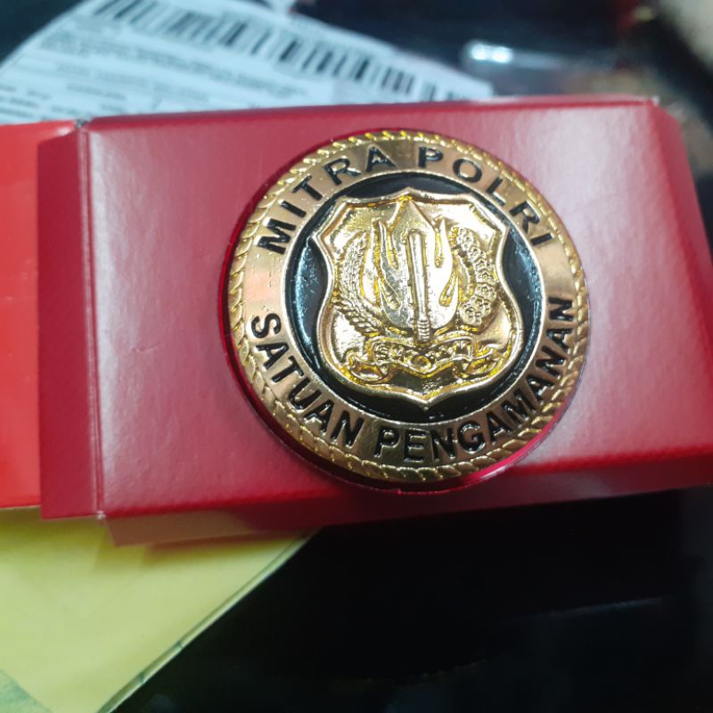 

pin mitra polri satpam maghnet dasar mika acrylic miror