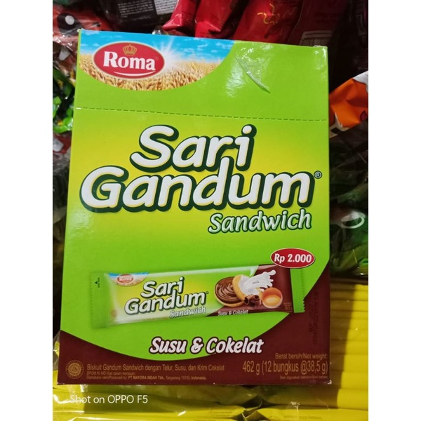 BISKUIT SARI GANDUM SANDWICH ( 12 × 38.5gr )