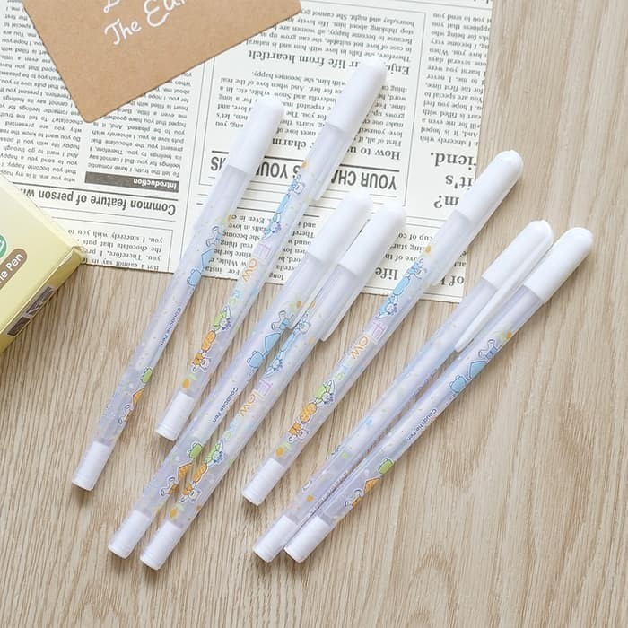 

MURAH Flower White Gel Ink Pen / Bolpoint Tinta Putih / White Ink Pen - 0.8 Medium