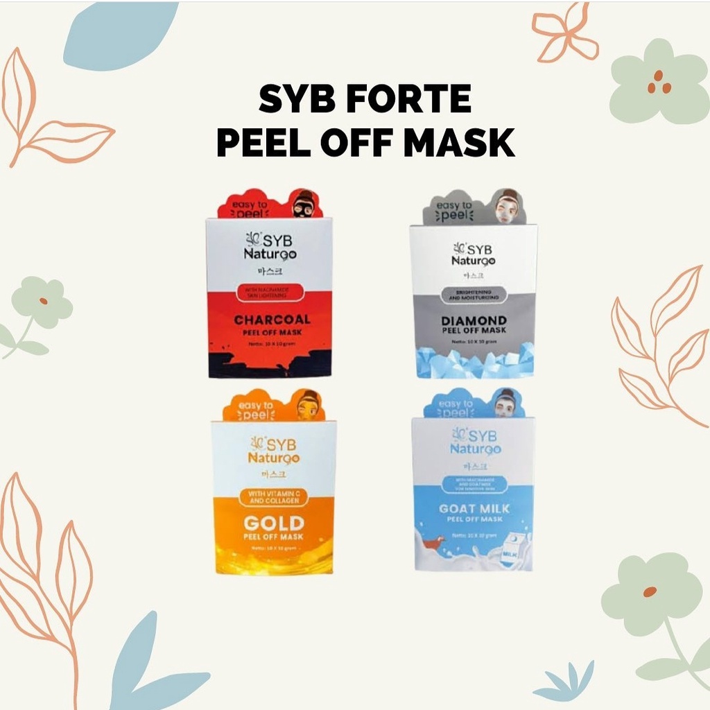 Korea Beauty SYB NATUR90 Peel Off Mask Goat milk | Diamond | Gold | Charcoal Naturgo | Acne Jerawat Masker Wajah (✔BPOM) 10gr Termurah