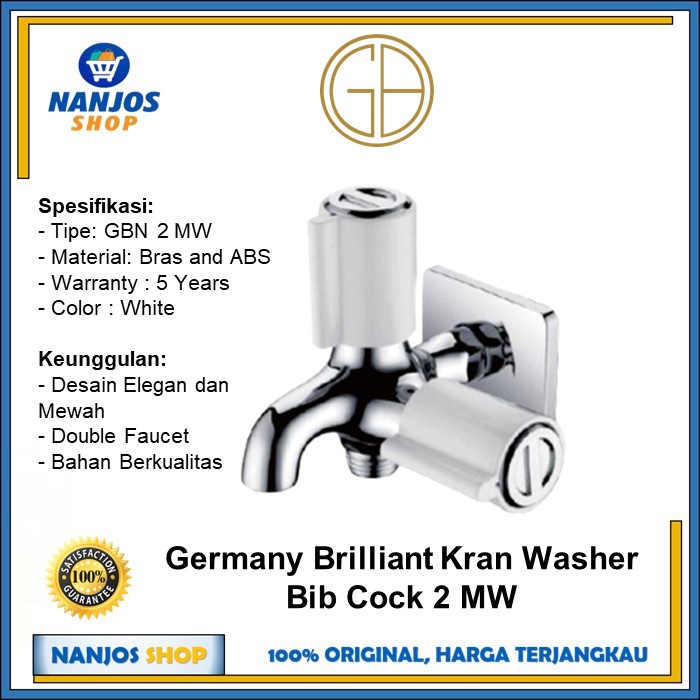 Germany Brilliant Keran Kran Tembok Cabang Tap Verisa Gbn 2mw / Gbn2mw