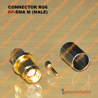 KONEKTOR CONNECTOR RG6 RP-SMA M (MALE)