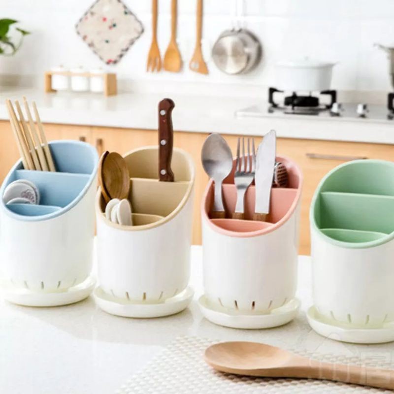 C123 Tempat Sendok Garpu Sumpit Wadah Pisau Rak Tirisan Perlengkapan Dapur / Cutlery Holder