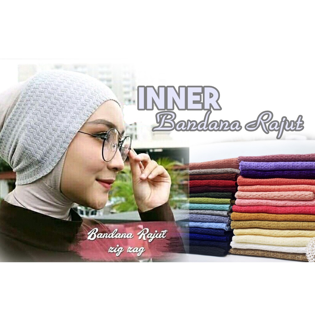 Inner Bandana Rajut Zig-Zag 1 warna