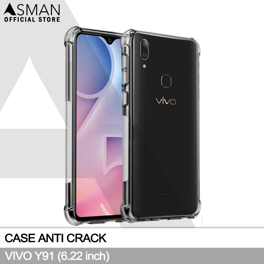 Anti Crack VIVO Y91 (6.22&quot;) | Soft Case Anti Bentur - Clear