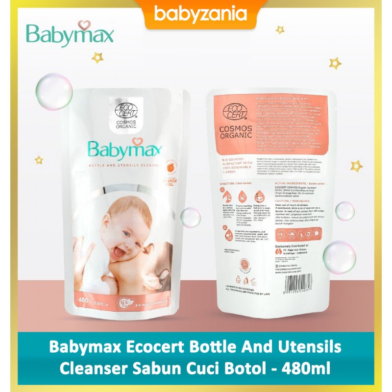 Babymax Ecocert Bottle Utensils Cleanser Sabun Botol Bayi - 480 ml