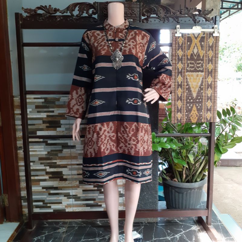 Drees tenun jepara baju tenun dress BTJ1