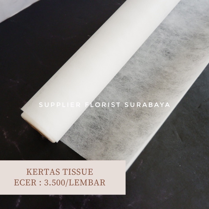 [ECER] KERTAS TISSUE LEMBARAN WRAP BUNGA TEBAL &amp; LEBAR 65x60cm